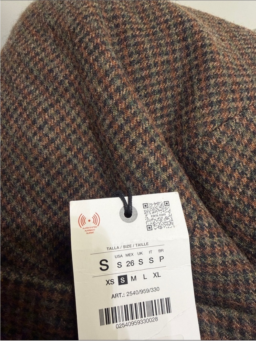 🍁BNWT ZARA ZW Collection 💯% WOOL Houndstooth Layered Limited Edition Skirt- RARE - Picture 5 of 5